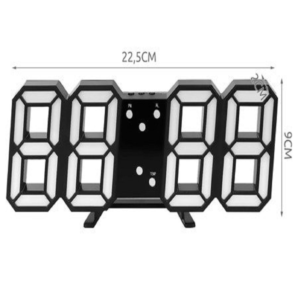 Modern digitális asztali LED óra és hőmérő (BB-9143) (1)