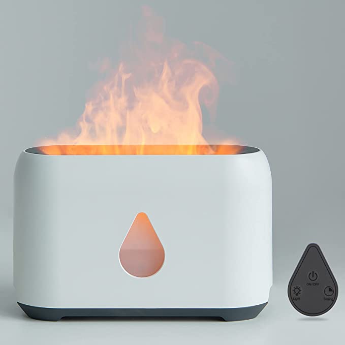 Flame aroma difffúzor valósághű láng effekttel és csepp alakú bekapcsoló gombbal – 240 ml , USB (2)