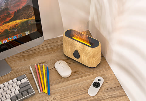 Flame aroma difffúzor valósághű láng effekttel és csepp alakú bekapcsoló gombbal – 240 ml , USB (6)