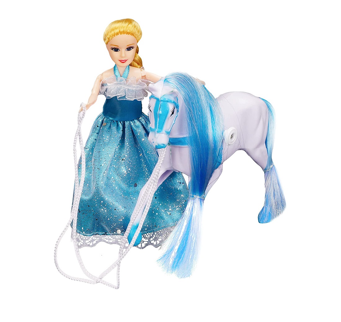 Mesebeli téli hintó fehér lóval és hercegnővel (BBMJ) (5)