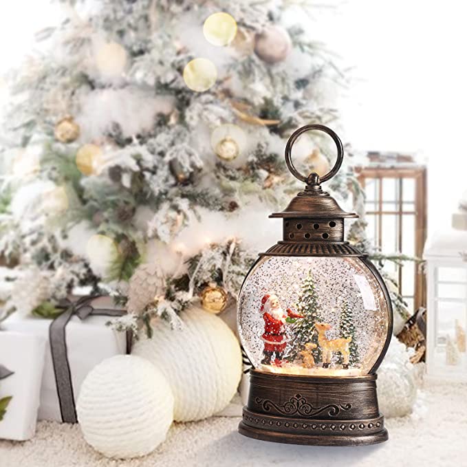 Óriás méretű zenélő és világító hógömb – felakasztható karácsonyi lámpás (2)
