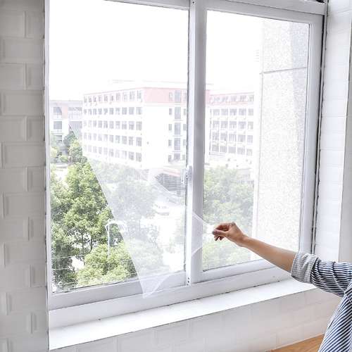 Tépőzáras szúnyogháló ablakra – méretre vágható – 130 x 160 cm, fehér (BB-0770) (1)