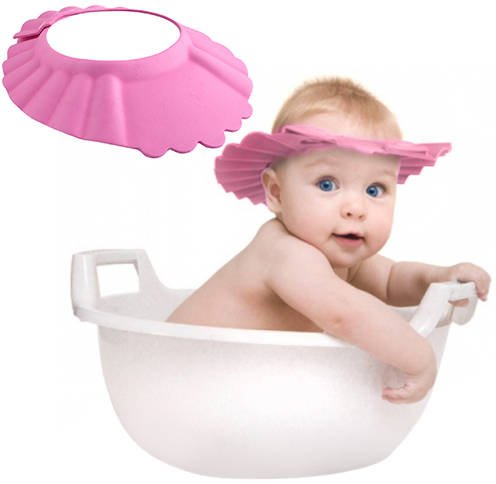 Vízálló és állítható zuhanysapka kisgyermekeknek – rózsaszín színű (BB-1835) (4)