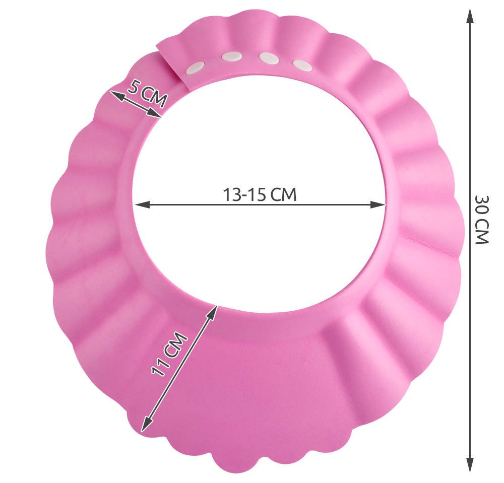 Vízálló és állítható zuhanysapka kisgyermekeknek – rózsaszín színű (BB-1835) (6)