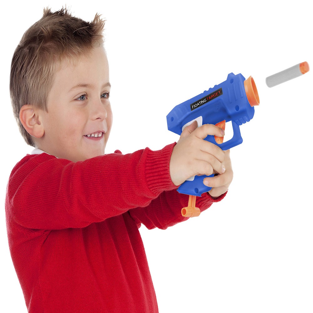 22 darabos elektromos lebegő labda céllövölde készlet gyerekeknek – pisztollyal, nyilakkal, golyókkal és sok más kiegészítővel (BB-11549) (2)