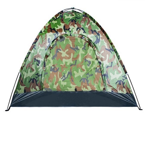 4 személyes, vízálló, UV szűrős turista kemping sátor praktikus táskában – 190 x 190 x 125 cm, terepszínű (BB-10140) (4)