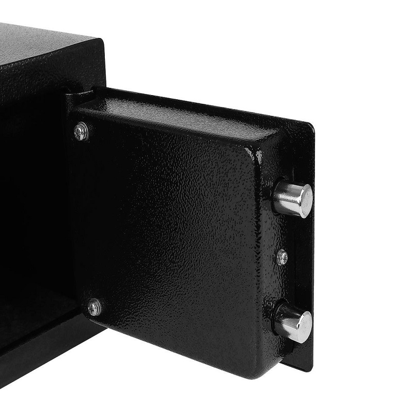 Falra szerelhető biztonsági széf – 3 darab kulccsal, 23 x 17 x 17 cm, fekete (BB-8800) (9)