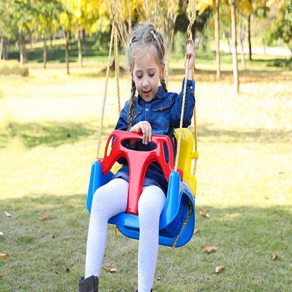 3 az 1-ben színes gyerek hinta – állítható kötéllel, csúszásgátló felülettel – 30 kg-os teherbírás (BB-9918) (7)
