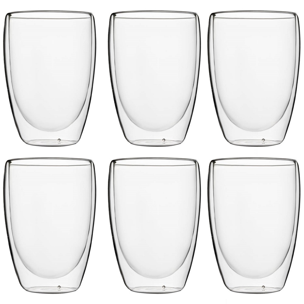 6 darabos elegáns, duplafalú thermo pohár készlet, boroszilikát üvegből – 350 ml (BB-16872) (3)