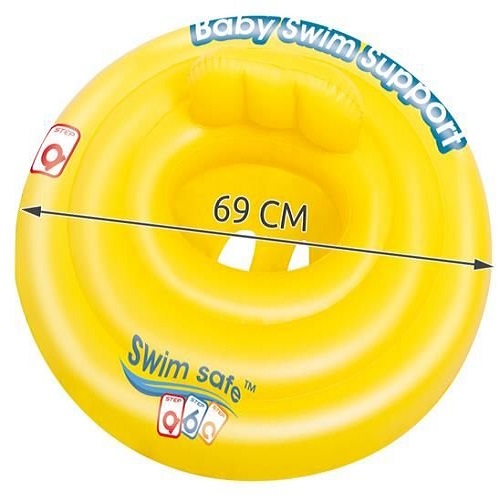 Bestway beleülős úszógumi babáknak – 69 cm, sárga (BB-3527) (3)
