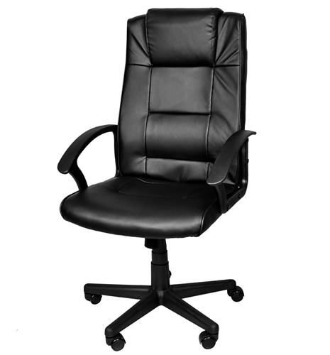 Ergonomikus öko bőrből készült irodai szék – fejtámlával, állítható magassággal – fekete (BB-8982) (6)