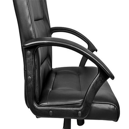 Ergonomikus öko bőrből készült irodai szék – fejtámlával, állítható magassággal – fekete (BB-8982) (8)